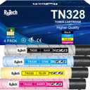 TN328 TN626 TN330 TN628 Toner Cartridges 4 Pack Compatible for Konica Minolta Bizhub 300i 360i 250i 7130i 550i 650i 450i 750i C361i C251i C301i C451i C551i C651i Printer No powder leakage, No Fading