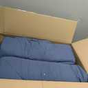 Love's cabin Oversized Queen Comforter Set, 7 Pieces in a Bag, Navy Blue