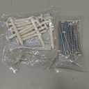 Ekena Millwork Lifetime Vinyl LL1S14X06400WH Standard Cathedral Top Center Mullion, Open Louver Vinyl Shutters, w/Installation Shutter-Lok's & Matching Screws (Per Pair), 14 1/2"W x 64"H, White