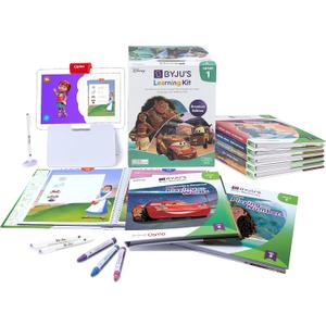 BYJUS Learning: Disney, 1st Grade Premium Edition (App + 8 Workbooks) Ages 5-7, Featuring Disney & Pixar Characters - Learn Reading, Addition/Subtraction, Writing & Phonics - Osmo Fire base included