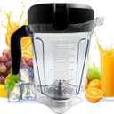 For Vitamix 64oz Low-Profile Blender Pitcher, Replacement for Vitamix 750 780 5000 5200 6300 7500 E320 Classic/Explorian Series etc Container Jar Cup