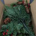 Set of 2 23.6 Inch Lighted Outdoor Christmas Tree Christmas Planter Filler with Remote, 8 Modes, Battery Operated Urn Filler Porch Decorations with Pine Cones, Red Berries for Pathway Yard Home Decor