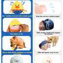 Rechargeable Interactive Moving Dog Toys, Automatic Crazy Jumping Duck for Boredom, Attractive Squeaky Plush Duck Covers A Talking Bouncing Ball with Recording Playback, Puppy Toys to Keep Them Busy