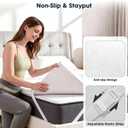 VALUXE 3 Inch Gel Memory Foam Mattress Topper Queen Size High Density Cooling Pad Pressure Relief Bed Topper (with Removable & Washable Bamboo Cover)