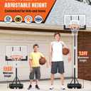 Seray Kids Basketball Hoop Outdoor 3.2-7.2FT 10s-Quick-Adjust, Swimming Pool Basketball Hoop for Kid/Adult/Toddler in Poolside/Backyard/Driveway/Indoor, 29 in Shatterproof Backboard and Enlarged Base