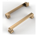 Amerdeco 10 Pack Champagne Bronze Cabinet Pulls - 5 Inch(128mm) Hole Center Cabinet Hardware for Kitchen, Bathroom, Dresser Pulls ZH0001