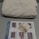 H.VERSAILTEX Stretch Futon Slipcover Armless Sofa Cover Furniture Protector Without Armrests Slipcover Soft with Elastic Bottom for Kids, Spandex Jacquard Modern Stripe Design, Natural