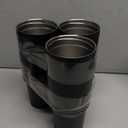 HASLE OUTFITTERS 40 oz Stainless Steel Tumbler with Handle, Vacuum Insulated Tumblers Bulk, Reusable Double Wall Travel Coffee Mug, Durable Powder Coated Water Bottle (Black, 3)