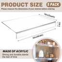 Geetery 5 Pcs 30" W x 16" D Wire Shelf Covers for Shelving, Wire Rack Covers for Pantry, Clear Acrylic Sturdy Panel Cover Damp Proof Liners for Kitchen Storage Organization