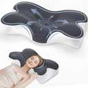 Cervical Neck Pillow for Neck Pain Relief,Memory Foam Neck Pillow for Sleeping,Orthopedic Neck Support Pillow for Back Stomach Sleepers,Ergonomic Pillow with Pillow Covers