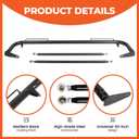 ECOTRIC 49" Universal Iron Racing Safety Seat Belt Chassis Roll Harness Bar Rod Black Compatible with Ford Honda Mitsubishi and more, Works with All 4-Point, 5-Point and 6-Point Seat Belts