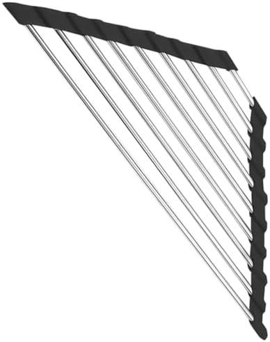 Cabilock Triangular Stainless Steel Sink Drying Rack Foldable Kitchen Sponge Holder for Efficient Draining and Easy Installation for Sink Storage