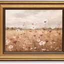 Gold Framed Wall Art Vintage Floral Canvas Art Farmhouse Spring Picture Wildflower Wall Decor Antique Prints Rustic Botanical Paintings Landscape Artwork for Bedroom Living Room 8x10 Inch