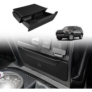 Muslogy Console Storage Drawer Compatible with Toyota 4Runner 2014-2022 2023 2024 Accessories Center Console Organizer Insert Cubby Storage Box With Anti-Slip Mat (One-Touch Self-Locking Mechanism)
