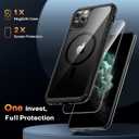 TAURI 3 in 1 Magnetic for iPhone 11 Pro Max Case, with 2X HD Screen Protector, 10 FT Drop Protection, Compatible with Magsafe Case for iPhone 11 Pro Max Phone Case 6.5 inch - Black