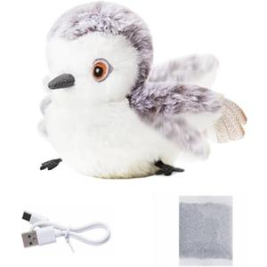 Interactive Flying Bird Cat Toys for Indoor Cats, Flapping Wings, Chirping Sound, Catnip Infused, Black