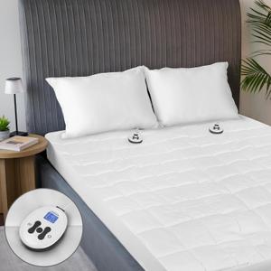 Sunbeam Premium Quilted Electric Heated Mattress Pad Twin 39" x 75" - 12 Heat Settings, 12-Hour Selectable Auto Shut-Off, Fast Heating, Warming Bed, Machine Washable, Extra-Soft Warm Cozy