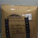 EAGLE PEAK Tufted Outdoor/Indoor High Back Patio Chair Cushion, Set of 1, 46'' x 22'', Beige Stripes