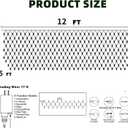 Dazzle Bright Christmas Net Lights, 360 LED 12FT x 5 FT Green Wire Waterproof Connectable String Lights with 8 Modes, Christmas Outdoor Light for Bushes Garden Party Wedding Holiday Decoration (Blue)