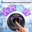 Upgraded Ultrasonic Retainer Cleaner Machine, 45kHz Ultrasonic Dentures Cleaner for Night Guards, Braces, Aligner, Toothbrush, Jewelry and More, 200ML Capacity, Black1