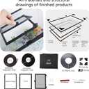 Magnetic Fish Tank Cover Net Aquarium Lid Mesh Top Hood Cut to Any Size Ventilation Transparency Anti-Jumping Aquarium Cover with Feeding Window(39"X19")