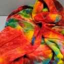 Forever Lazy Bathrobes for Women and Men, Hooded, Soft, Fuzzy Coral Fleece, M, Tie Dye