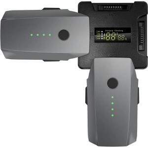 2 Pack Mavic Pro Battery with Charger, 3830mAh11.4V Intelligent Flight Battery for DJI Mavic Pro, Mavic Pro Platinum, Mavic Pro White