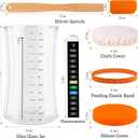 50 OZ Sourdough Starter Jar with Thermometer, Scraper, Cloth Cover and Lid. Reusable Sourdough Jar Kit Use for Home Bakery