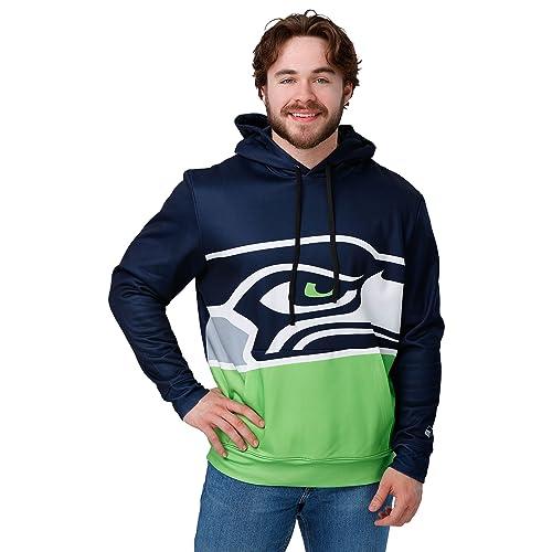 FOCO Seattle Seahawks NFL Mens Bold Logo Hoodie - L