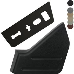 Power Seat Control Switch Housing Bezel & Seat Panel Trim | Compatible with 2009-2014 Ford F150,2010-2014 Lincoln Mark LT Truck Replacement | Front Driver Side Recliner Switch Panel (Black)