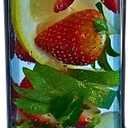 15oz Indigo Blue Square Bpa Free Plastic Water Bottle, Woodgrain Plastic Lid, Slim Water Bottle, Designer Sports Bottle, Drink Bottle/Carton for School Bags Lunch Boxes Gym (1 Count)