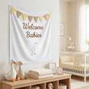 Gilprop Silly Goose Baby Shower Background One Silly Goose Baby Shower Garland Welcome Babies Banner Gender Reveal Party Decorations Fabric Backdrop Photo Booth Background for Birthday Party Supplies (59 x 59 Inch)