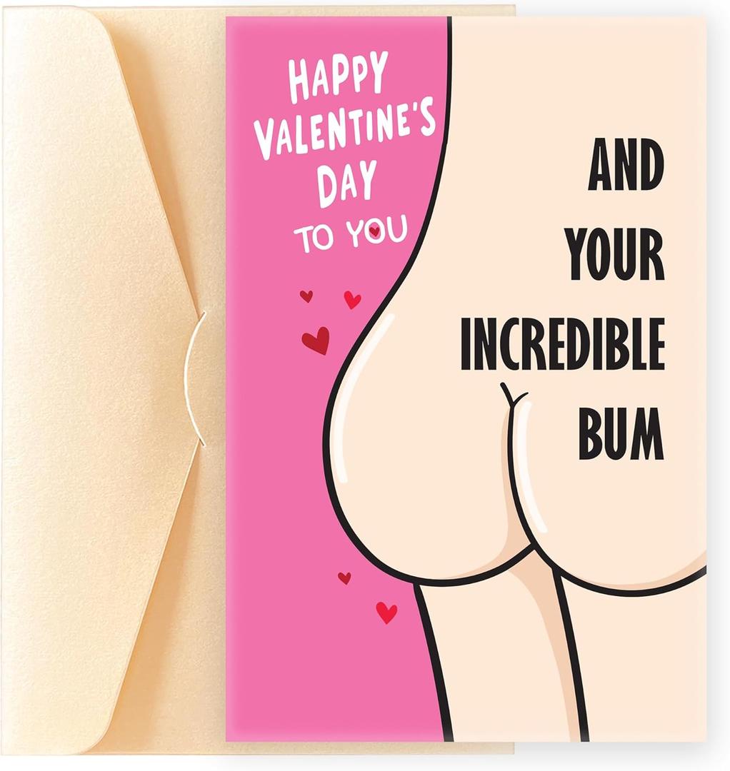 3 x POMELION Valentines Day Card for Her Wife from Husband - Funny Anniversary Card Gifts for Wife, Girlfriend - Sexy Gifts For Lover, Couple - Valentine's Card