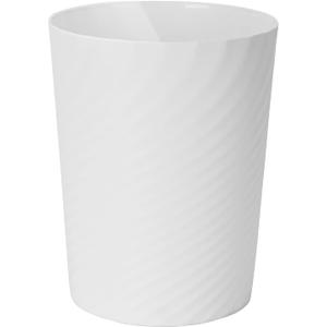 Trash Can - Small Waste basketbin - 1.8 Gallon- for Office,Home,Bathroom,Kitchen - White
