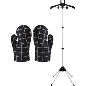 Garment Steamer Rack For Clothes With 1 Pair Ironing Gloves,Steamer Stand For Clothes,Steamer Hanger Stand