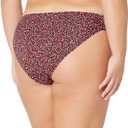 Amazon Essentials Women's Side Tab Bikini Swimsuit Bottom (Large, Brick Red Leopard)