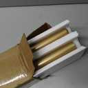 1 Inch Gold Curtain Rods for Windows 72 to 144 Inches (6 to 12 ft), USFOOK Telescoping Single Drapery Rod, Decorative Curtain Rod with Luxury Translucent Finials