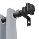 Curtain Rods for Windows 32-48 inch, 5/8 inch Matte Black Curtain Rod with Brackets Adjustable by Splicing for Bedroom Kitchen Study Living Room