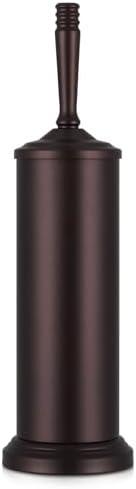 Bronze Toilet Brush and Holder Set, Stainless Steel Toilet Brush for Bathroom,Heavy Duty Bronze Toilet Bowl Brush and Holder,Deep Cleaning Modern Toilet Cleaner Brush -Space Saving, Covered Brush