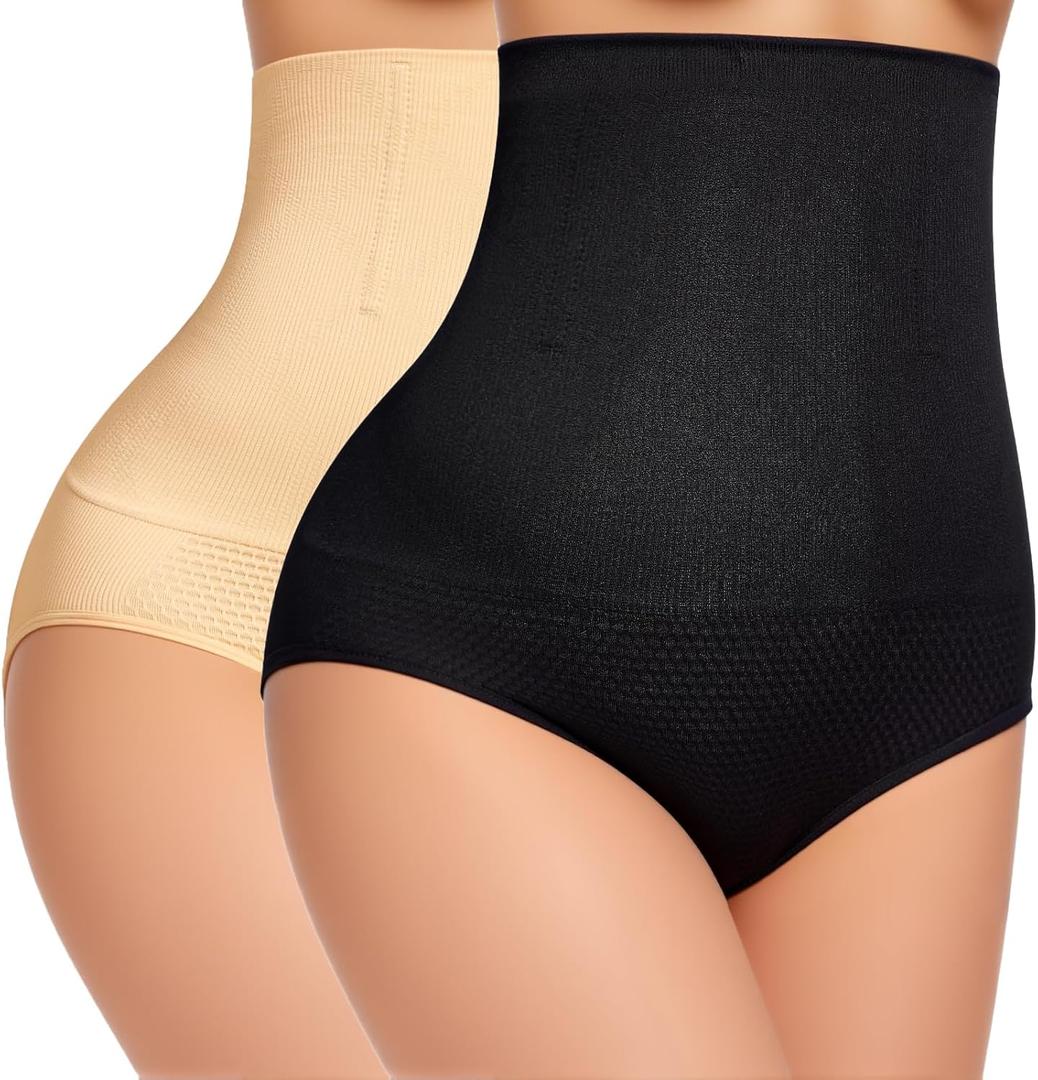 Women's Tummy Control Shapewear Panties Hi-Waist Body Shaper Underwear Slimming Briefs Compression Minimalist