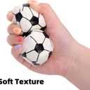 30 Pack Juggling Balls, 2" Plastic Juggling Bean Bags, Mini Juggle Balls, Soft Hand Catch Ball, Contact Juggling Ball for Beginners and Professionals, Soccer Design, Black & White