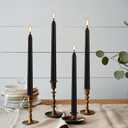 YOROXRG 24 Pack Black Taper Candles, 7-8 Hours Burn Time, Unscented, Smokeless and Dripless, 0.75 x 10 Inch Dinner Candle Set for Halloween, Household, Wedding, Party and Home Décor Candlesticks
