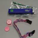 Airtag Dog Collar, with Waterproof airtag Holder, Original Stylish Cute Pattern Design. QR Code ID Buckle, Comfortable Soft Cotton for Medium Dogs (M(13~20), Pink Garden)