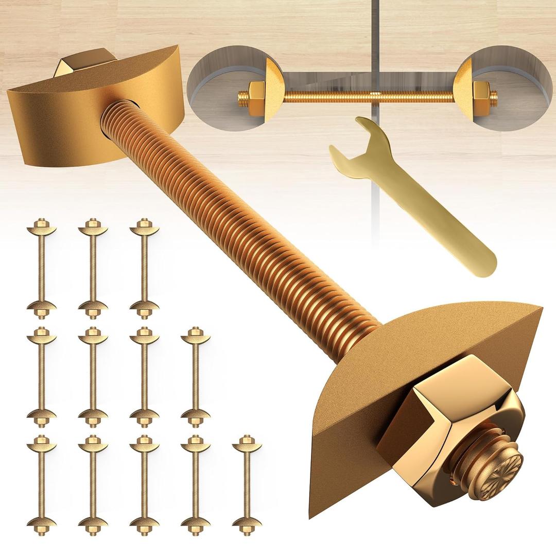 12Pcs Countertop Connector Bolts, M8x100mm Countertop Joint Fasteners, Furniture Fastening Connectors, Drawbolt/Bed/Butcher Block Joint Connector Kit,Miter Draw Bolt Countertop Flip Connector