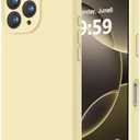 LOVE 3000 Designed for iPhone 16 Pro Max Case, Premium Silicone with [Soft Anti-Scratch Microfiber Lining] Shockproof Protective Phone Case for Men Women Girls 6.9", Creamy Yellow