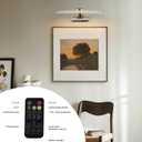 5000mAh Picture Light Battery Operated,15.7In Antique Bronze Wireless Rechargeable Picture Light 3 Colors Dimmable Art Light with Remote Timer for Paintings,Gallery
