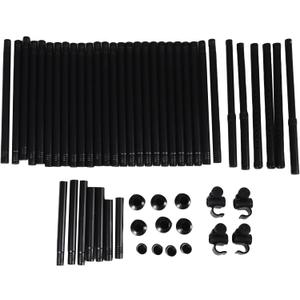 Room Divider Curtain Rod, Carbon Steel No Drilling Tension Rod for Room Separation Adjustable Wall Divider Room Separator for Bedroom & Apartment, 4-10ft Height (Matte Black)