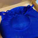 dressfan Church Fascinator Derby Hats for Women,20s 50s Linen Vintage Derby Hat for Church/Wedding/Cocktail/Tea Party, M3-Royal Blue)