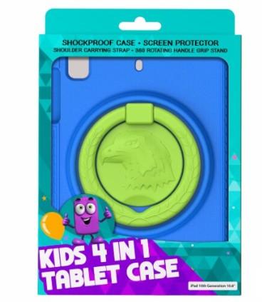 AMPD Children's iPad 10th Gen 10.6" Case/Holster/Screen Protector - Blue