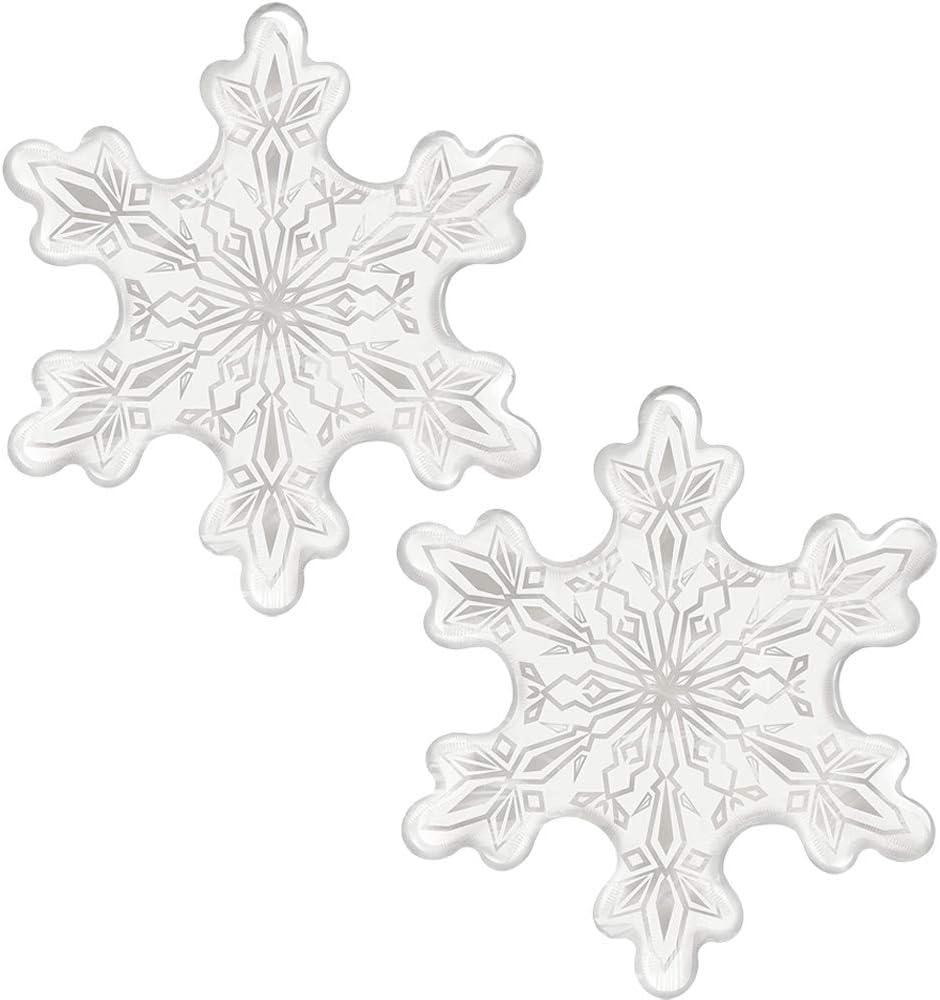 2pcs 36inch Winter Theme Clear Snowflake Mylar Balloons for Christmas New Year's Eve New Year's Day Frozen Themed Party Graduation Ceremony Baby Showers Wedding Birthday Party